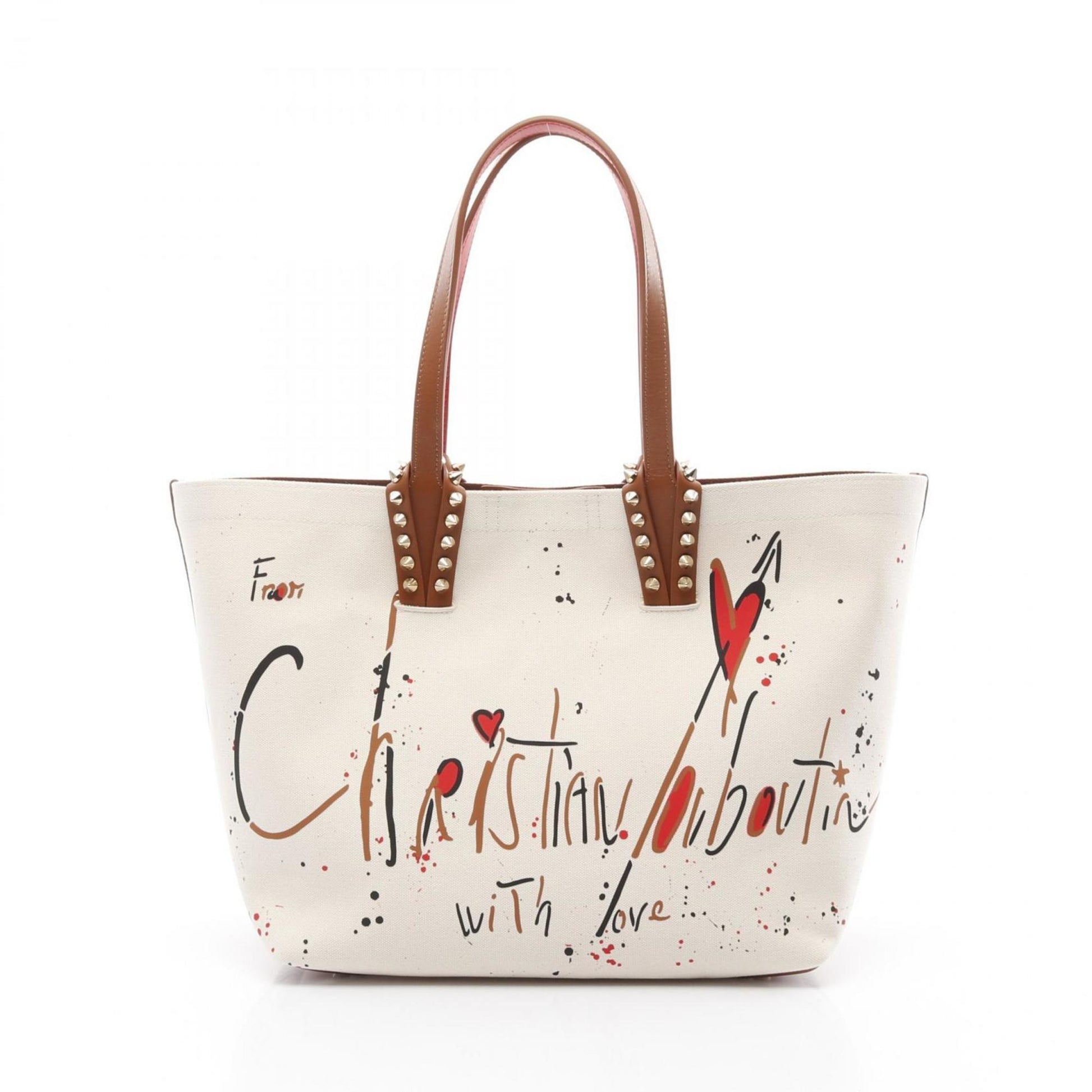 Christian Louboutin Cabata, Brown, Canvas, tote