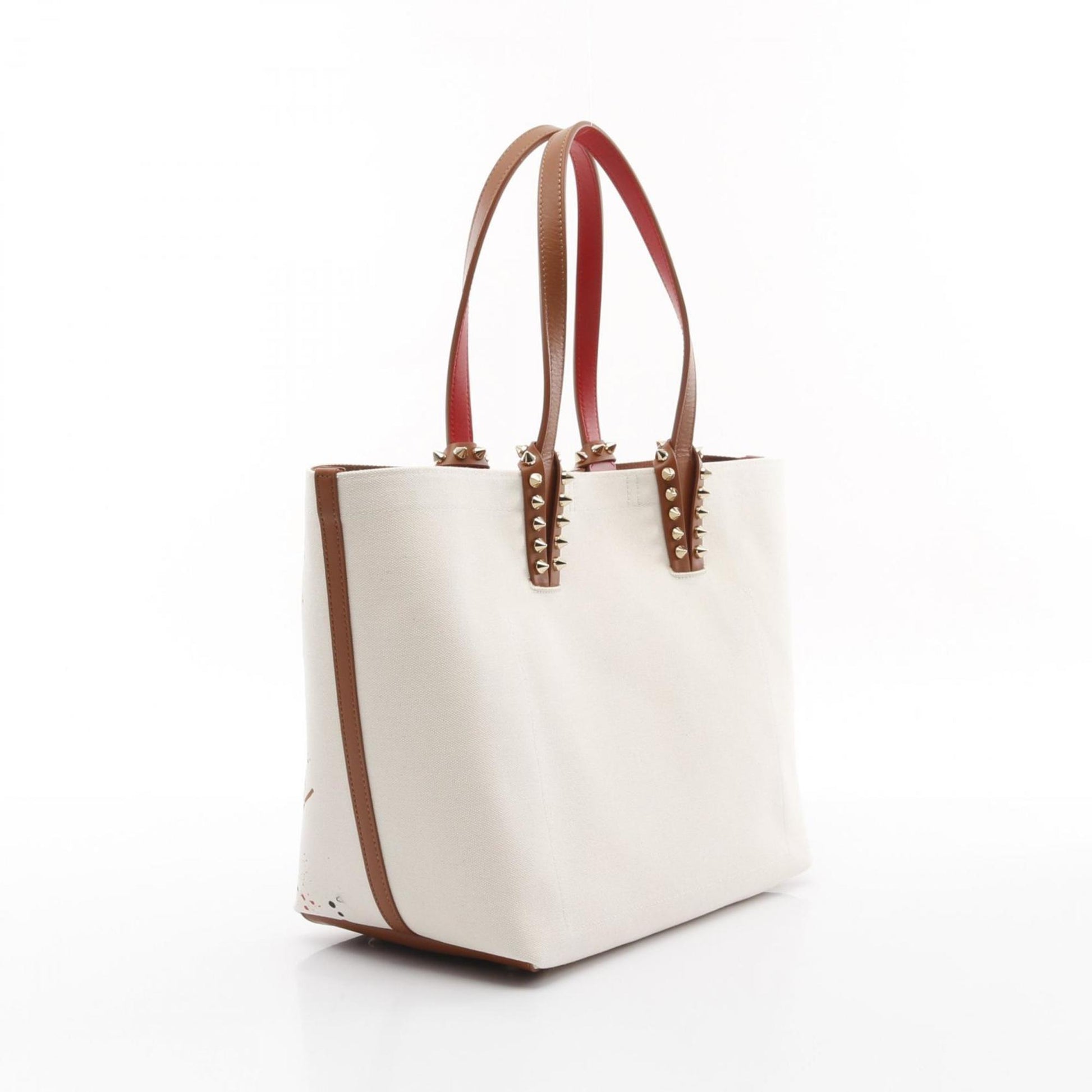 Christian Louboutin Cabata, Brown, Canvas, tote