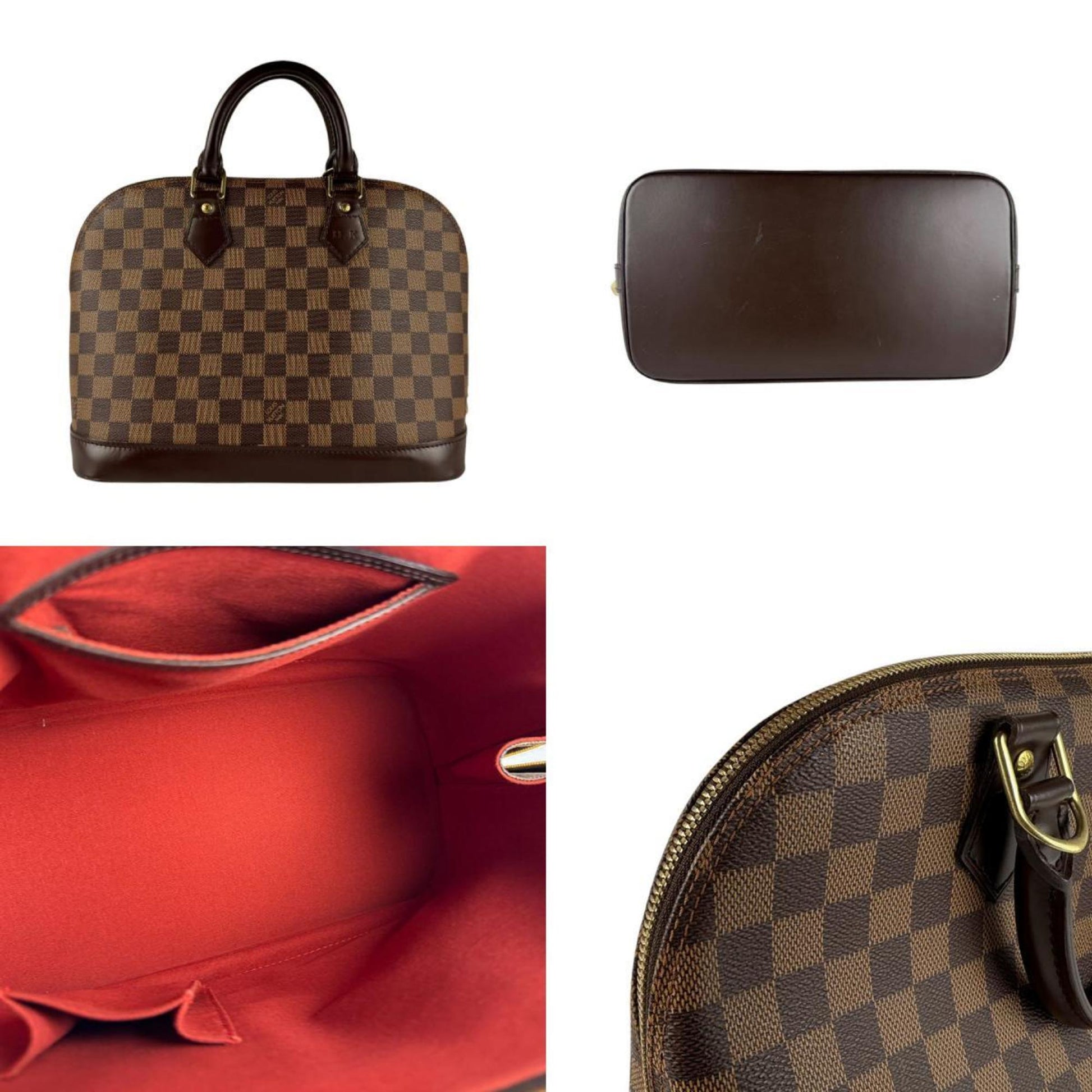 Louis Vuitton Alma, Brown, Canvas, handbag