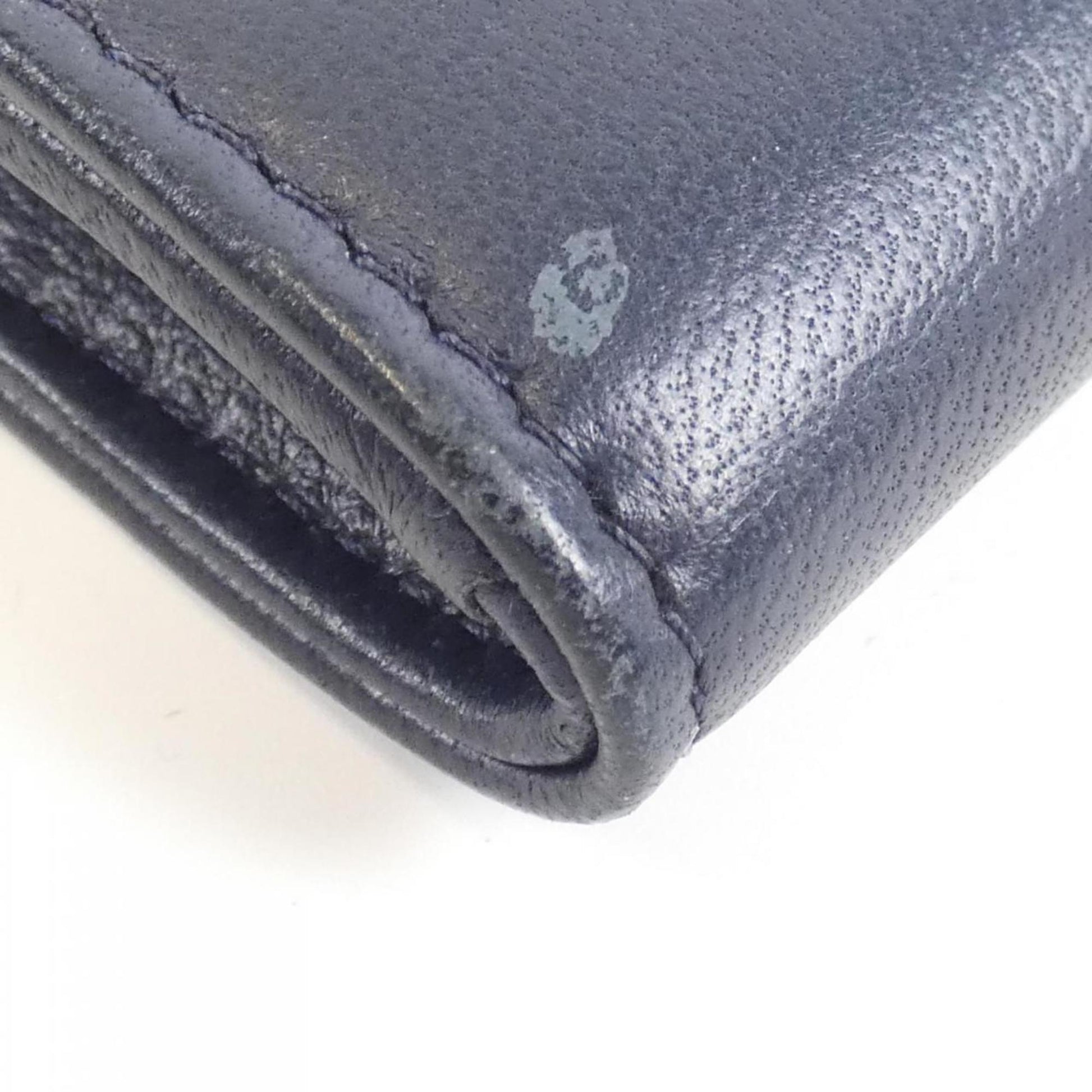 Chanel Porte monnaie, Navy, Leather, wallet