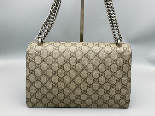 Gucci Dionysus Top Handle Chain Bag GG Coated Canvas, BEIGE, CANVAS, Shoulder bag