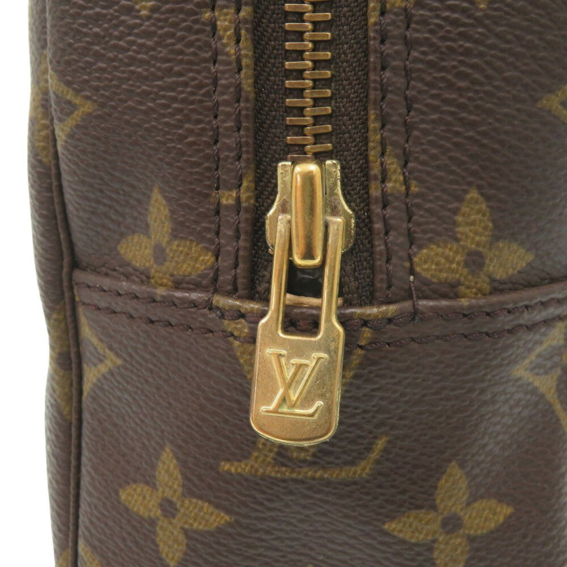 Louis Vuitton Trousse Toilette 28, Brown, Canvas, clutch