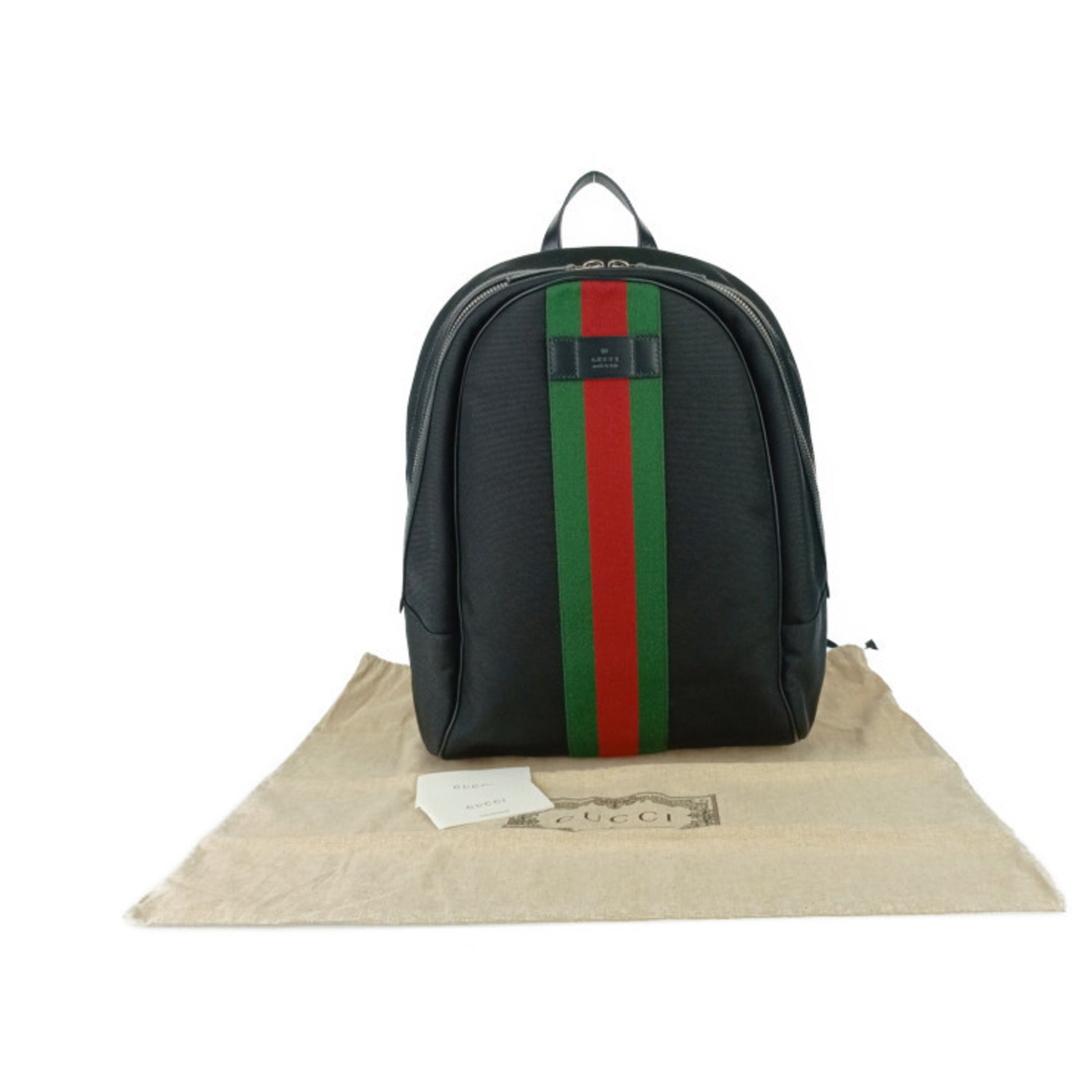 Gucci Ophidia, Black, Canvas, backpack