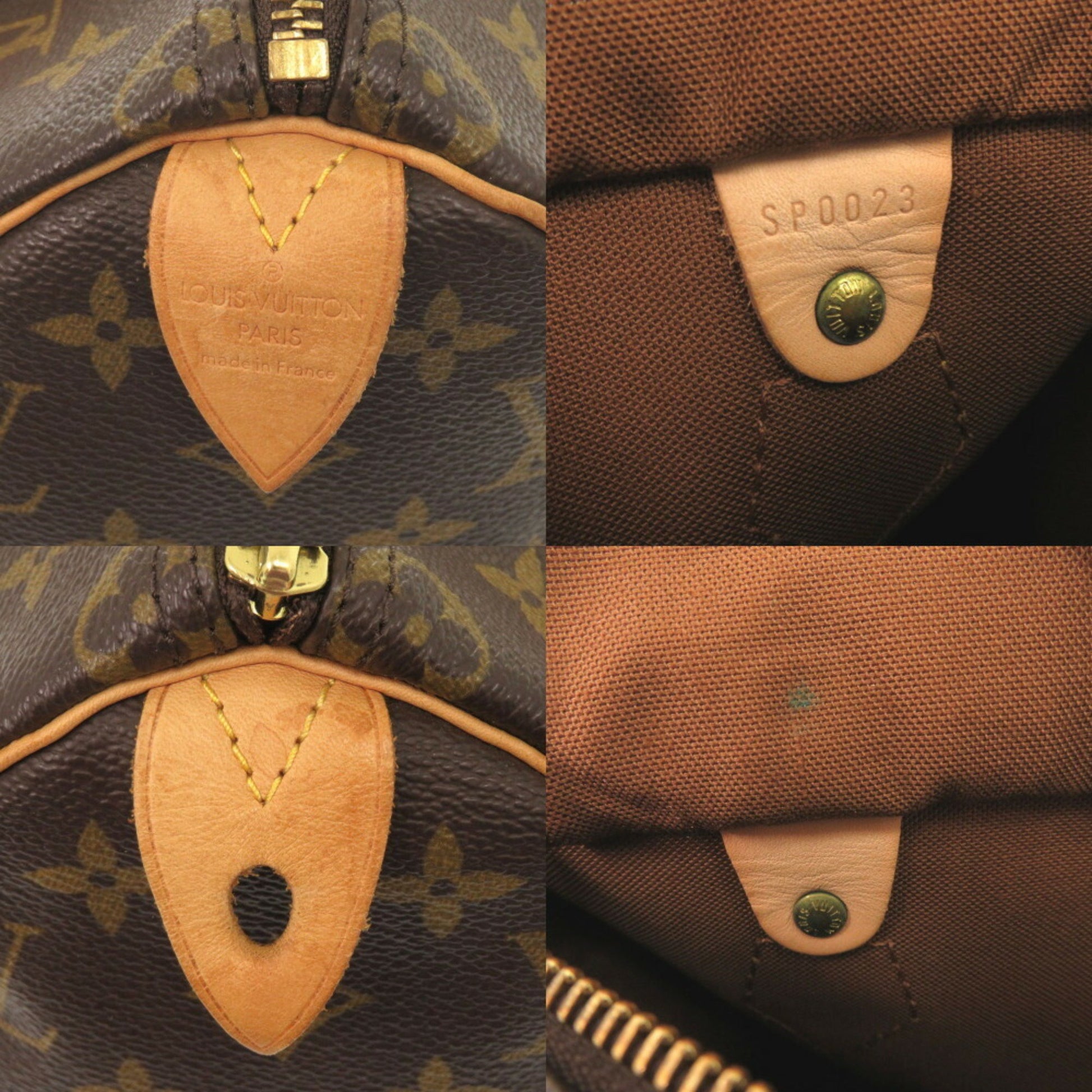 Louis Vuitton Speedy 25, Brown, Canvas, handbag
