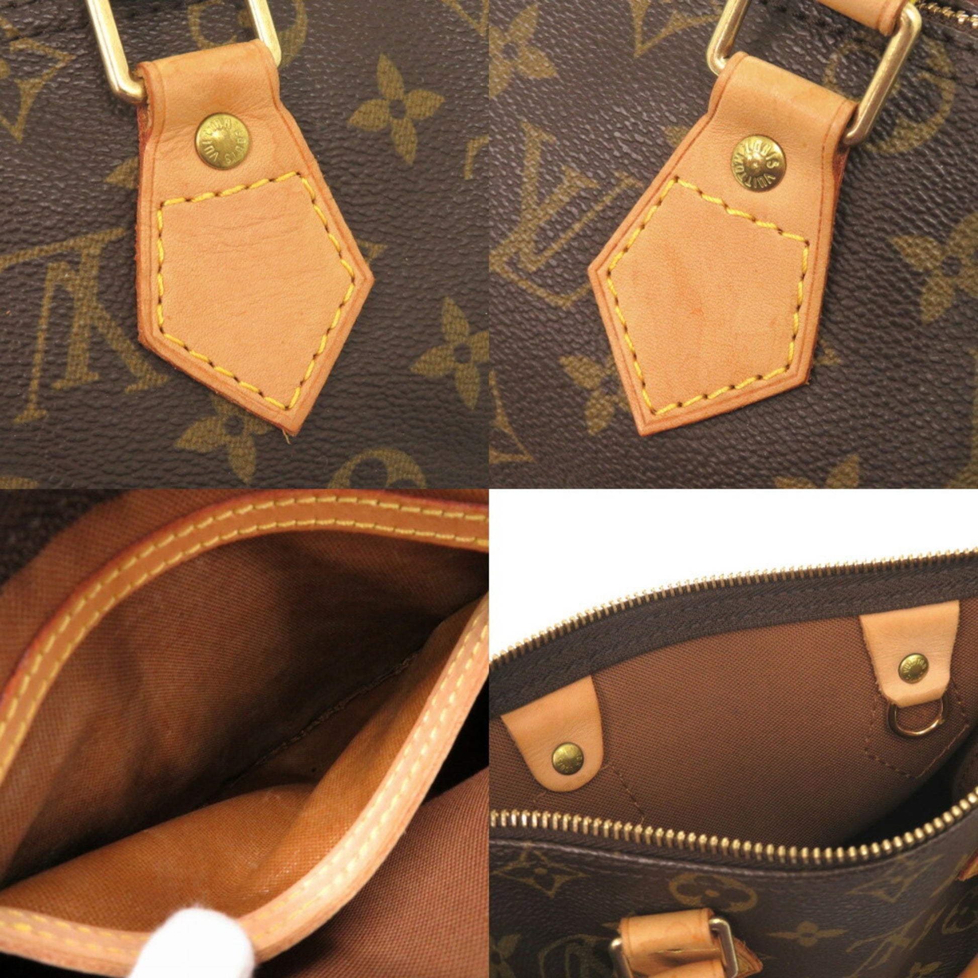 Louis Vuitton Speedy 25, Brown, Canvas, handbag