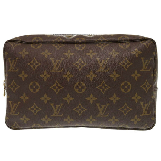 Louis Vuitton Trousse Toilette 28, Brown, Canvas, clutch