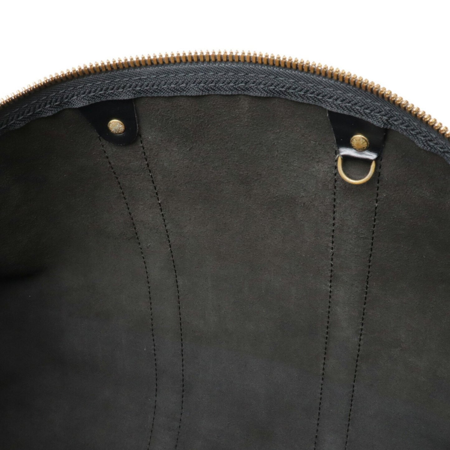 Louis Vuitton Keepall 45, Black, Leather, travel