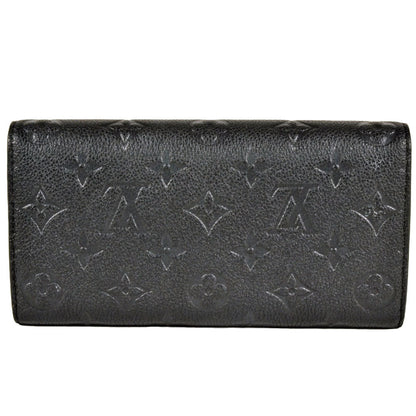 Louis Vuitton Sarah, Black, Leather, wallet
