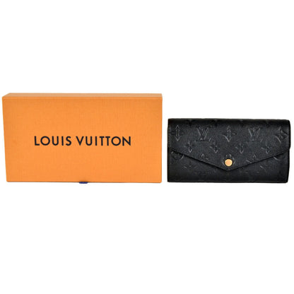 Louis Vuitton Sarah, Black, Leather, wallet