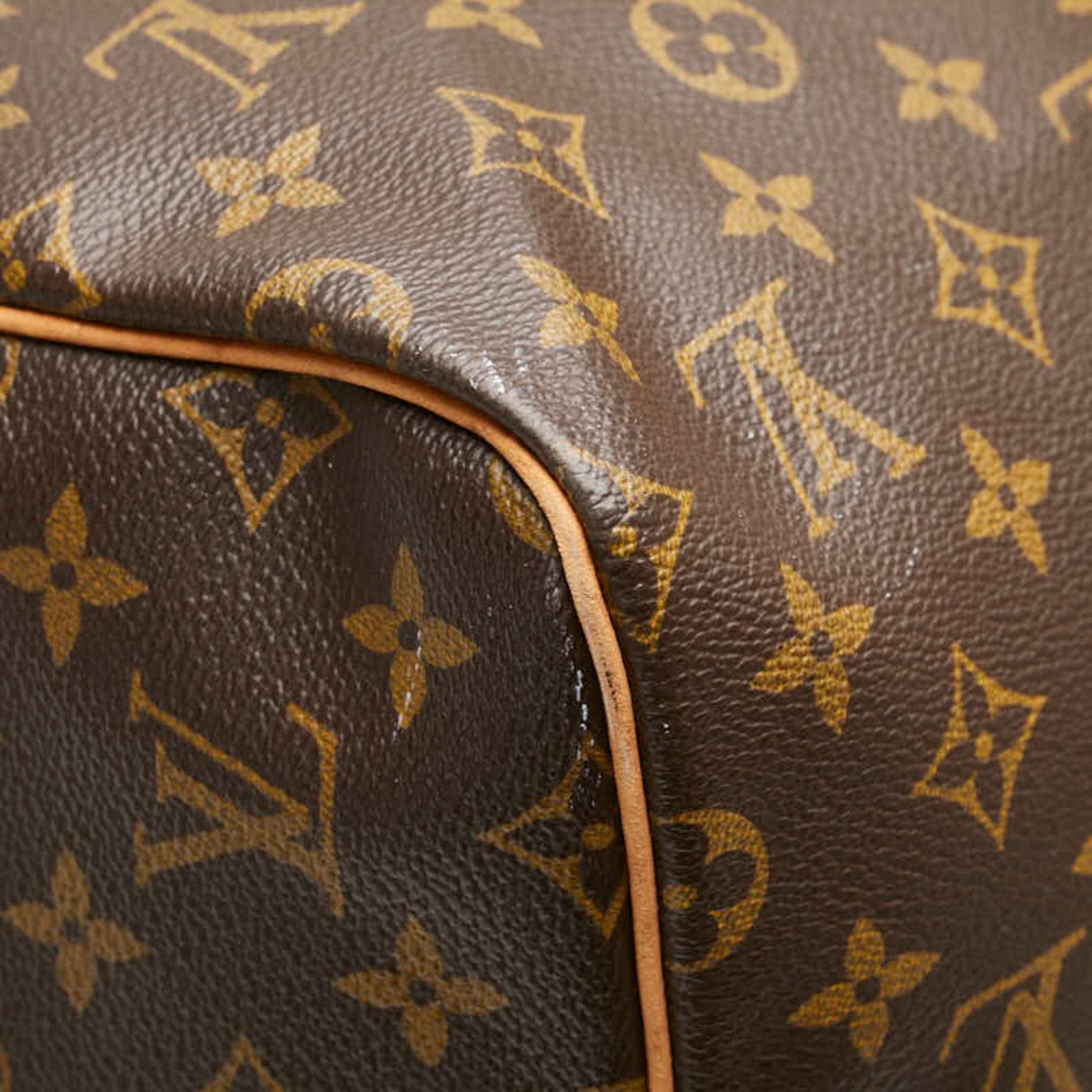 Louis Vuitton Keepall 55, Brown, Canvas, travel