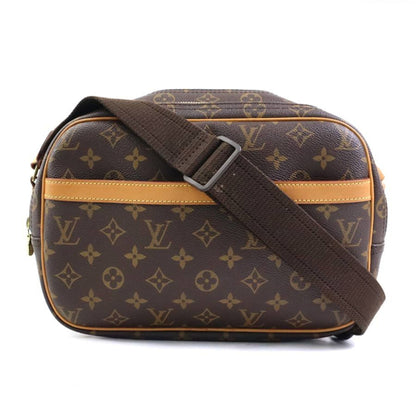 Louis Vuitton Reporter pm, Brown, Canvas, shoulder