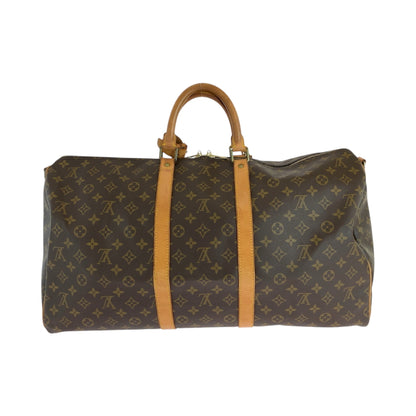Louis Vuitton Keepall Bandouliere 55, Brown, Canvas, travel