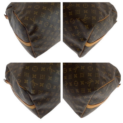 Louis Vuitton Keepall Bandouliere 55, Brown, Canvas, travel
