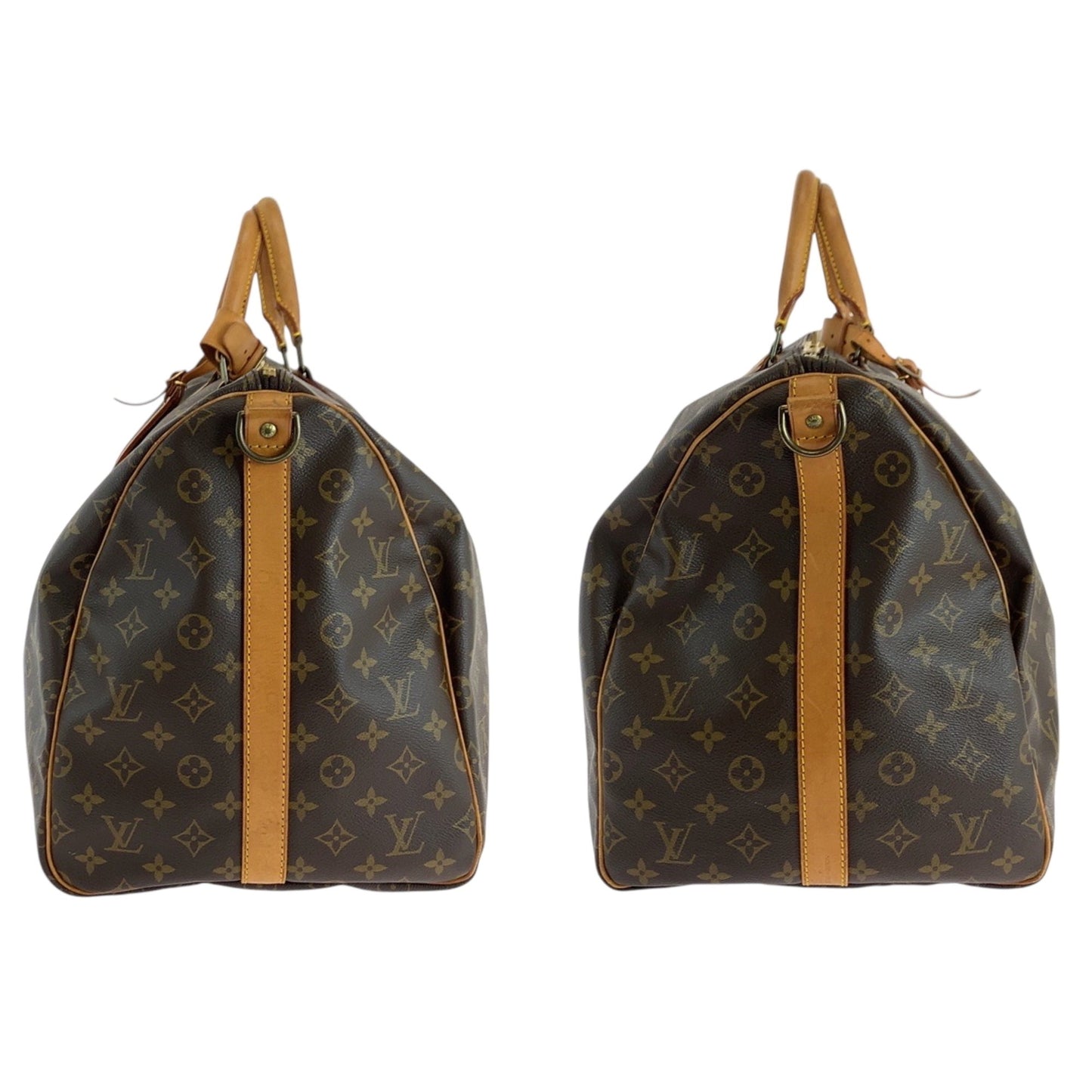 Louis Vuitton Keepall Bandouliere 55, Brown, Canvas, travel