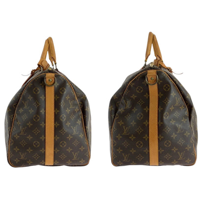 Louis Vuitton Keepall Bandouliere 55, Brown, Canvas, travel