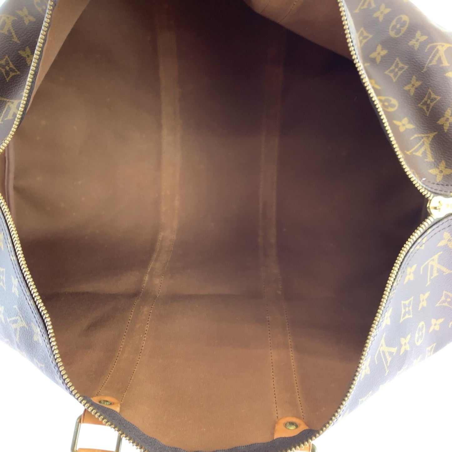 Louis Vuitton Keepall Bandouliere 55, Brown, Canvas, travel