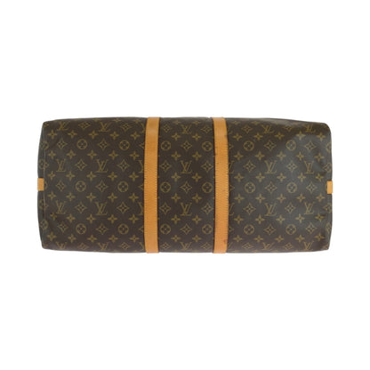 Louis Vuitton Keepall Bandouliere 55, Brown, Canvas, travel