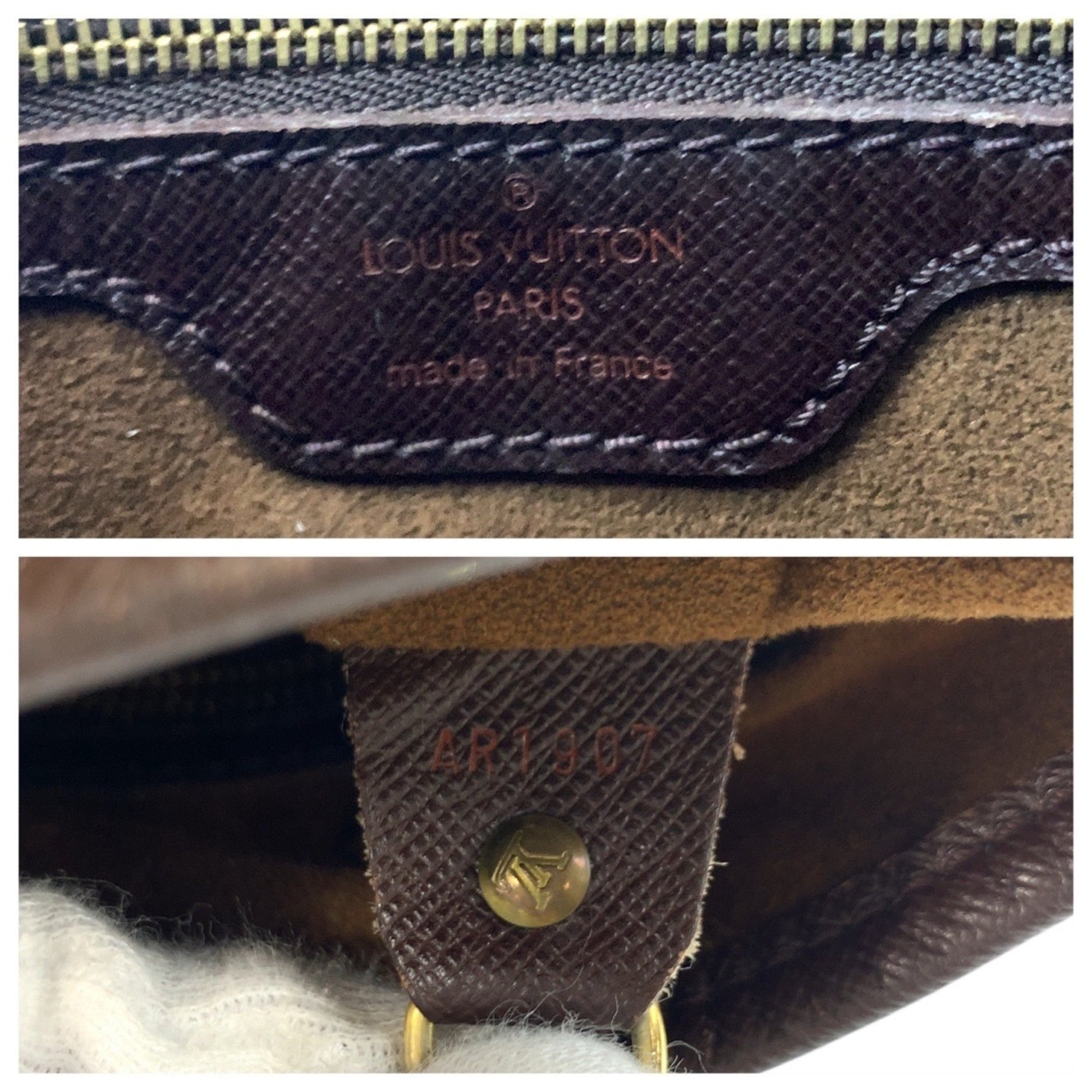 Louis Vuitton Marais, Brown, Canvas, tote