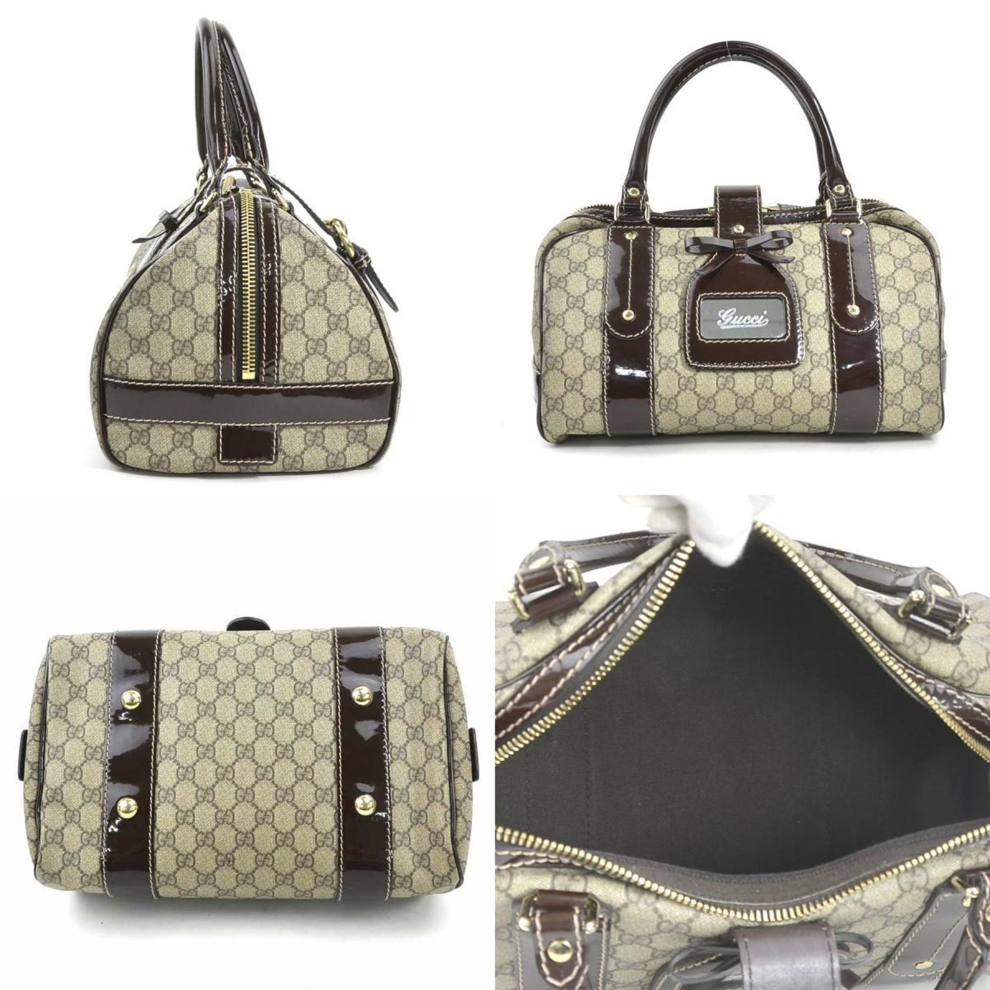 Gucci GG Supreme, Beige, Canvas, handbag