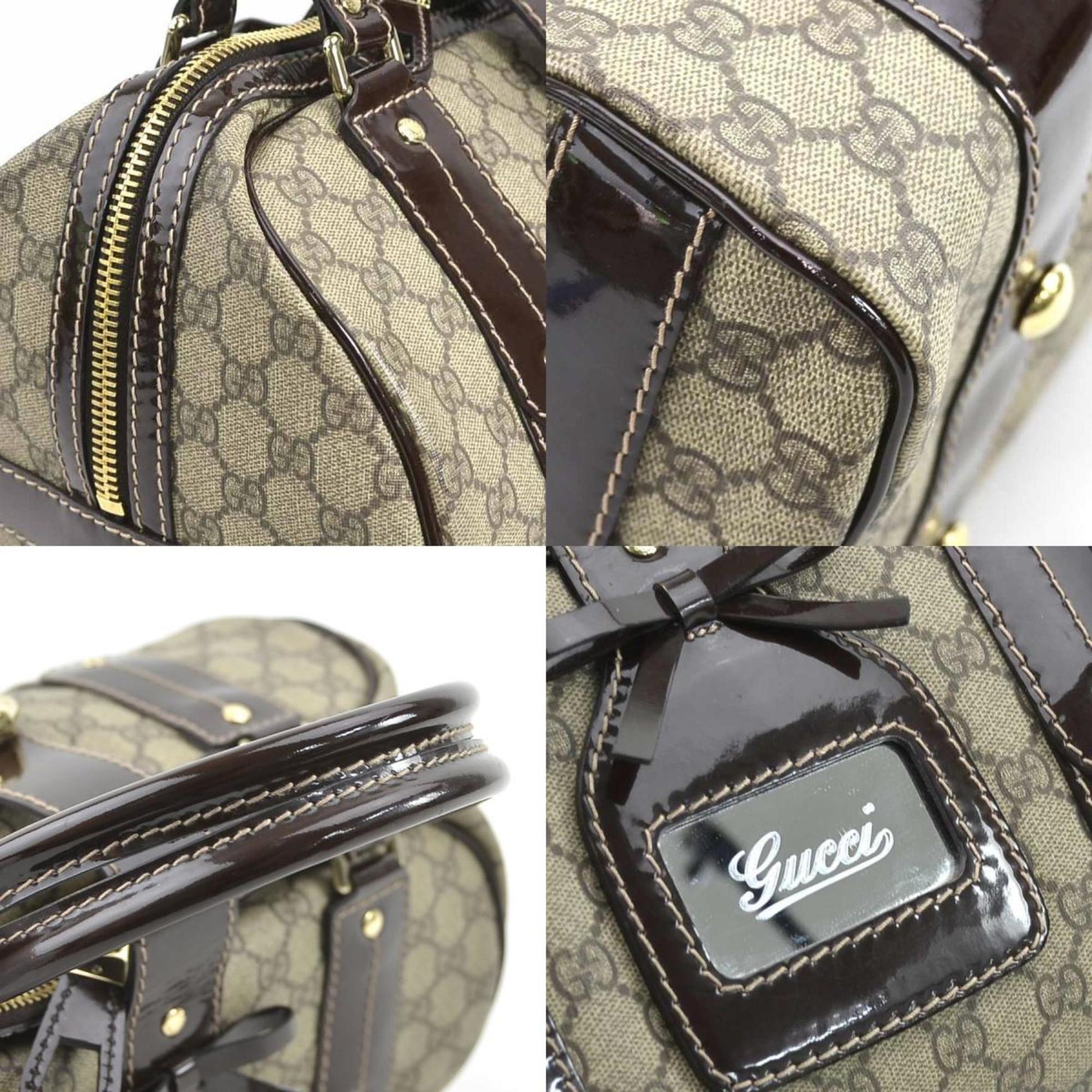 Gucci GG Supreme, Beige, Canvas, handbag