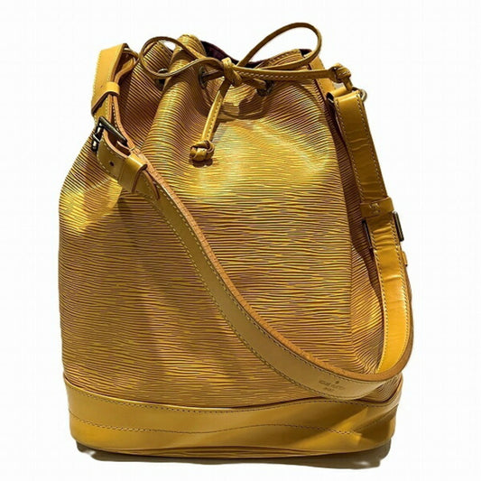 Louis Vuitton Noé, Yellow, Leather, shoulder
