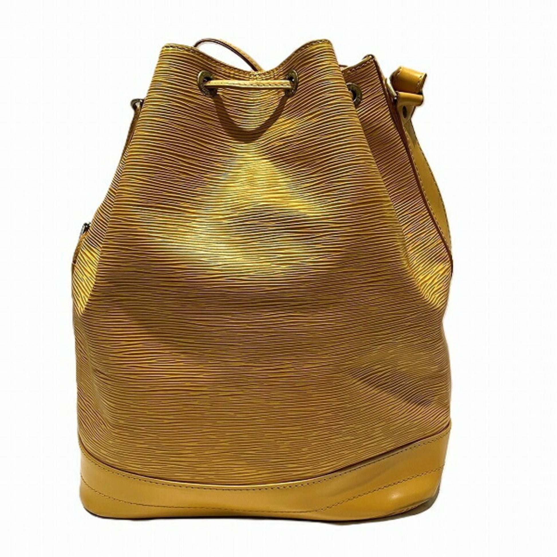 Louis Vuitton Noé, Yellow, Leather, shoulder