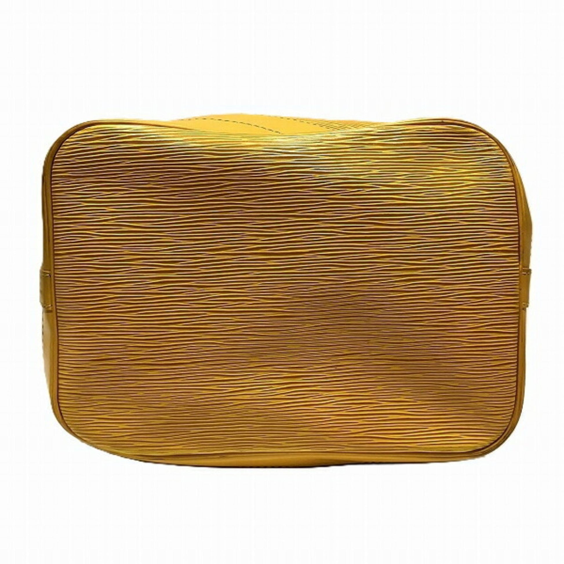Louis Vuitton Noé, Yellow, Leather, shoulder