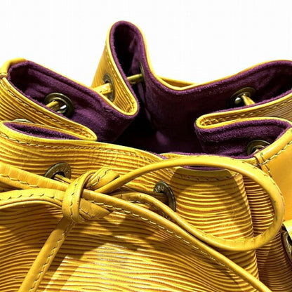 Louis Vuitton Noé, Yellow, Leather, shoulder