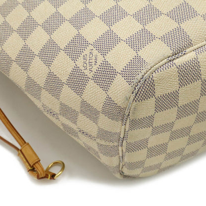 Louis Vuitton Neverfull MM, White, Canvas, tote