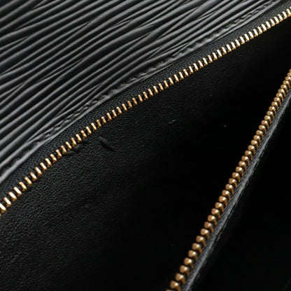 Louis Vuitton Monceau, Black, Leather, handbag