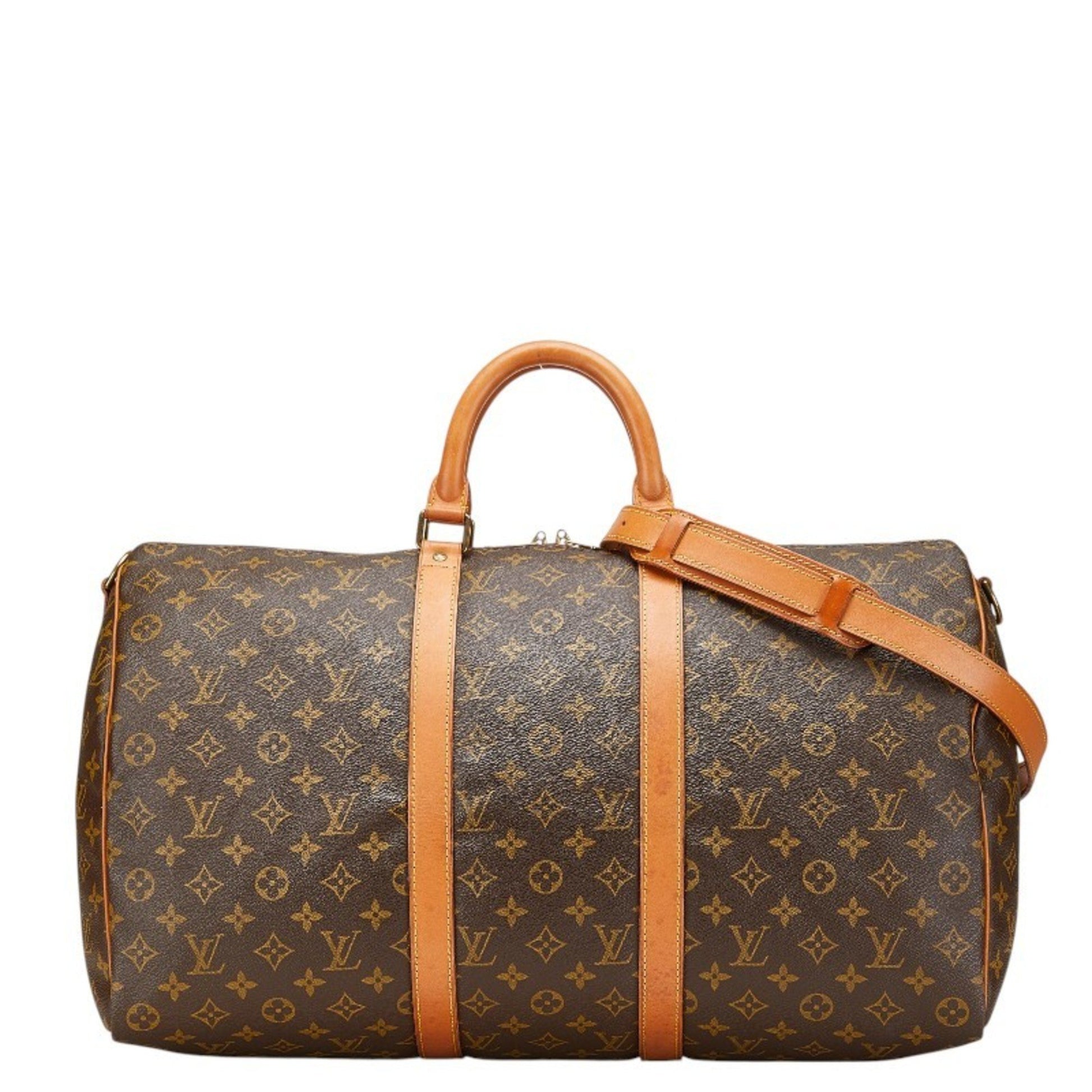 Louis Vuitton Keepall Bandouliere 50, Brown, Canvas, shoulder