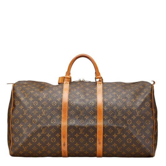 Louis Vuitton Keepall 60, Brown, Canvas, travel
