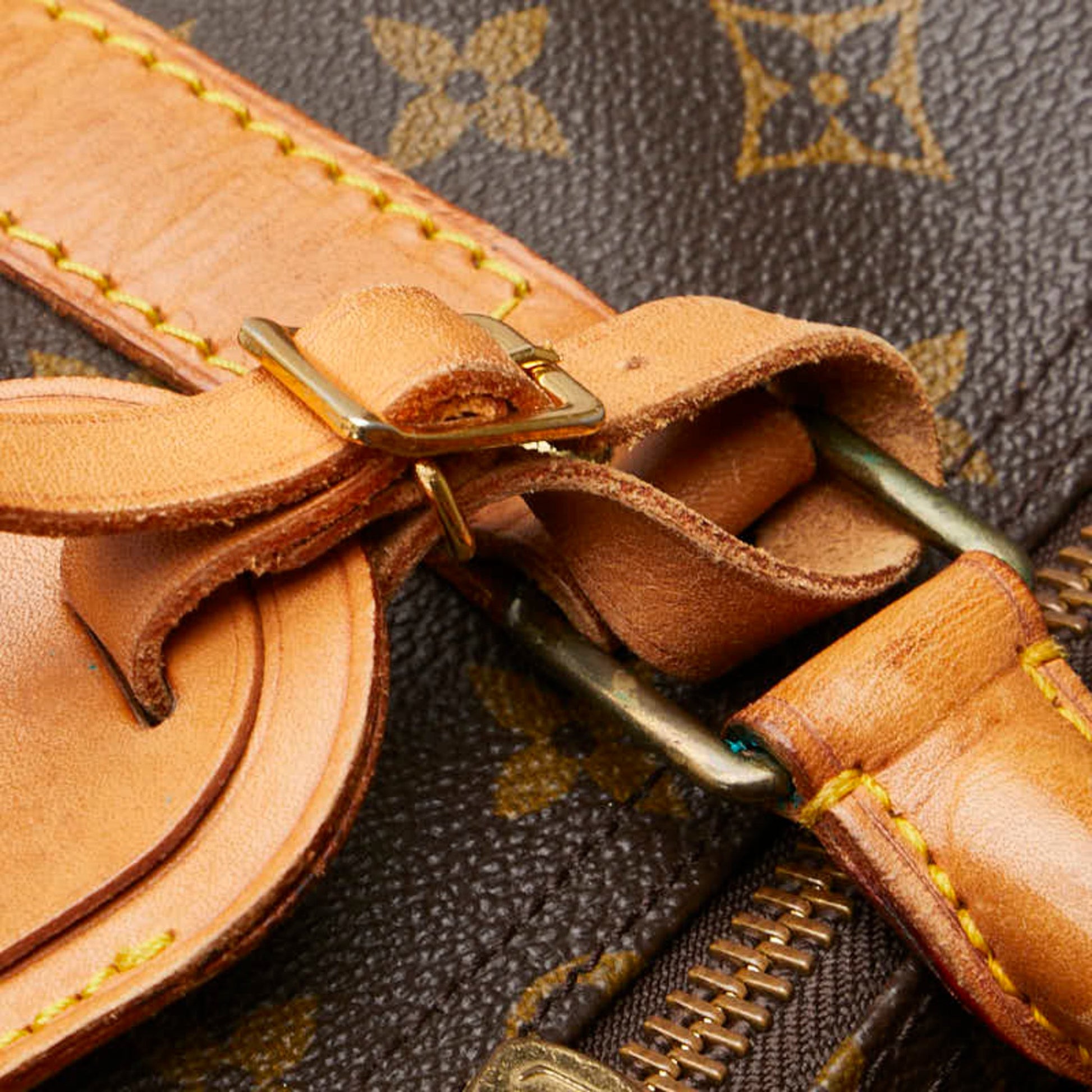 Louis Vuitton Keepall 60, Brown, Canvas, travel