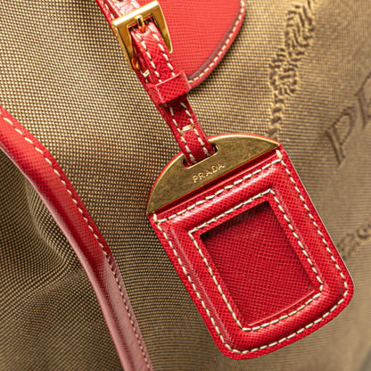 Prada Saffiano, Beige, Canvas, handbag