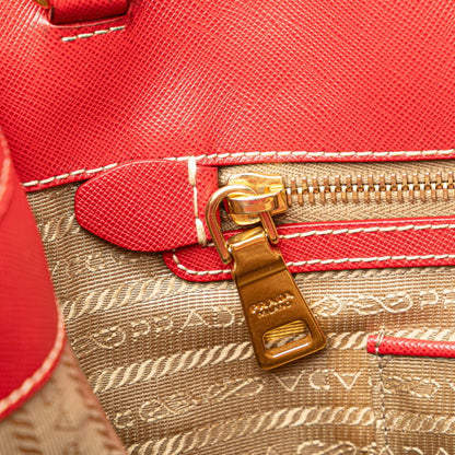 Prada Saffiano, Beige, Canvas, handbag