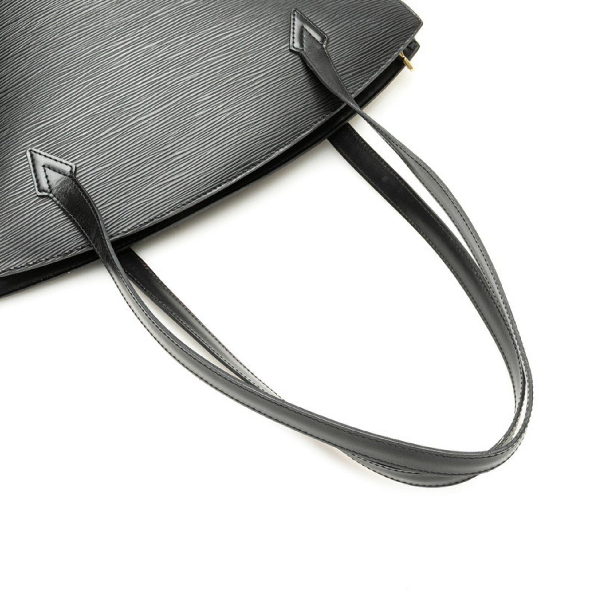 Louis Vuitton Saint Jacques, Black, Leather, handbag