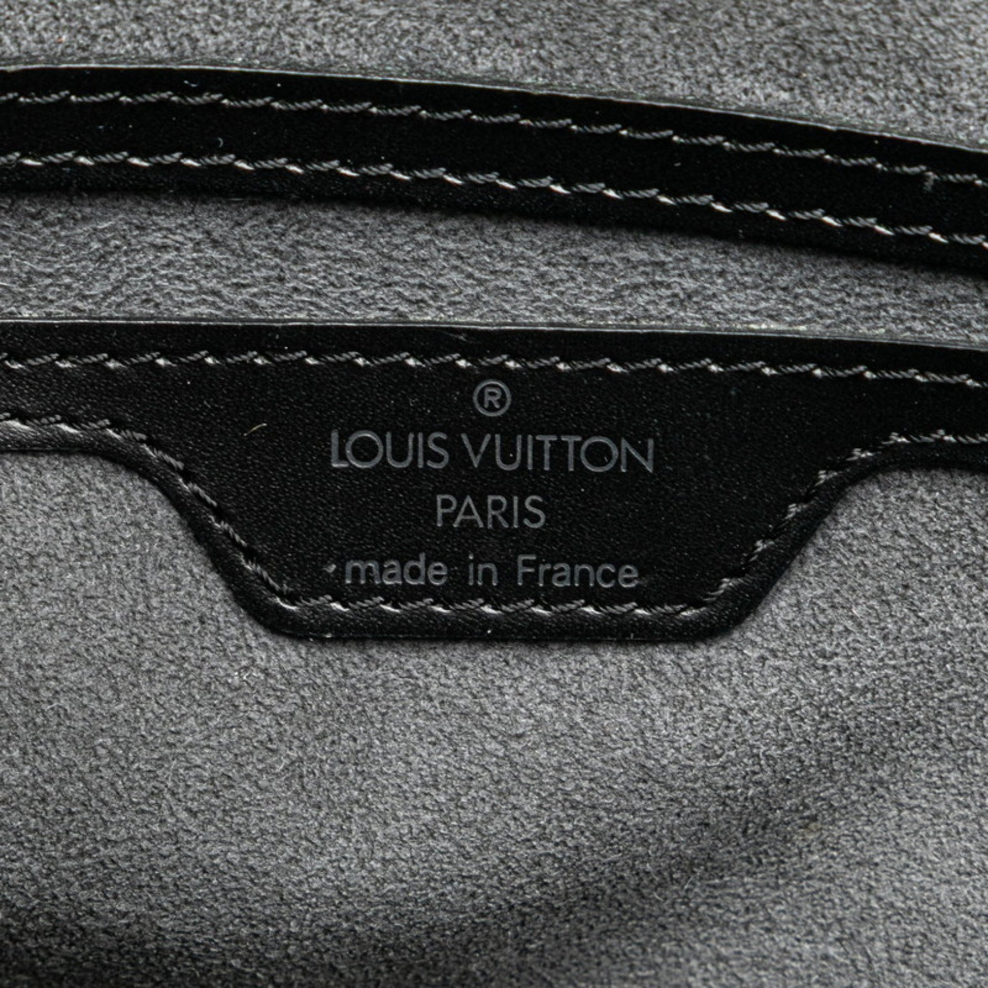 Louis Vuitton Saint Jacques, Black, Leather, handbag