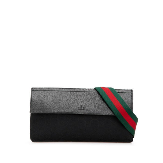 Gucci Ophidia, Black, Canvas, shoulder