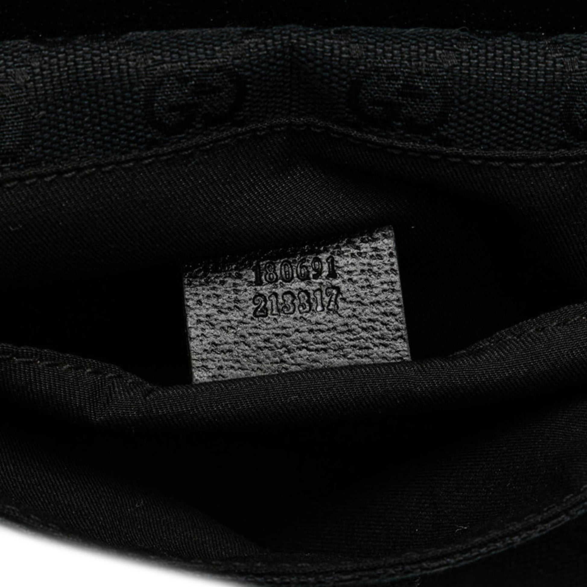 Gucci Ophidia, Black, Canvas, shoulder