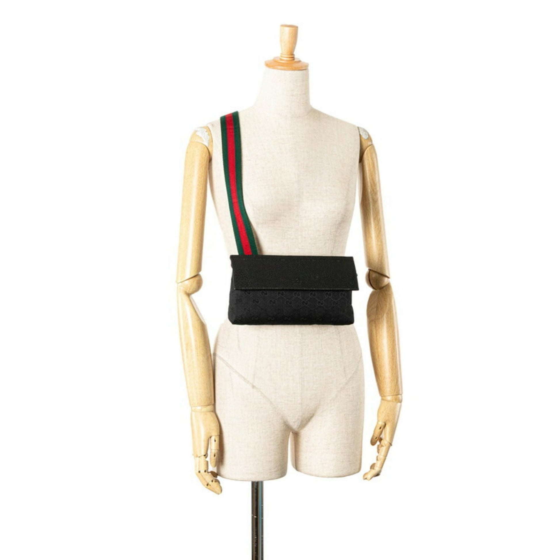 Gucci Ophidia, Black, Canvas, shoulder