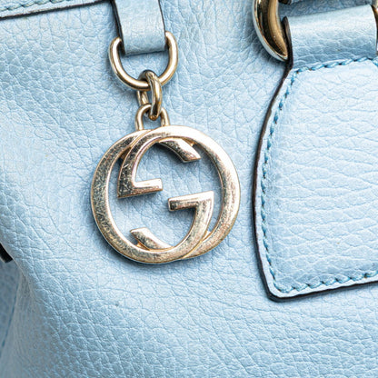 Gucci Interlocking G, Blue, Leather, handbag