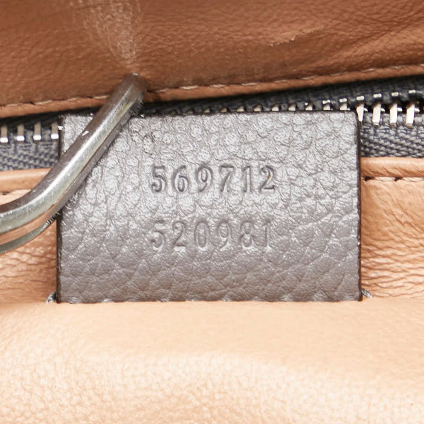 Gucci Zumi, Grey, Leather, handbag