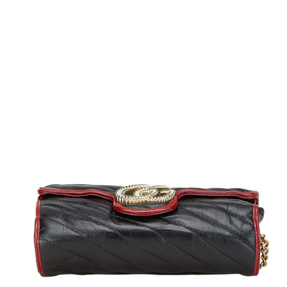 Gucci GG Marmont, Black, Leather, shoulder