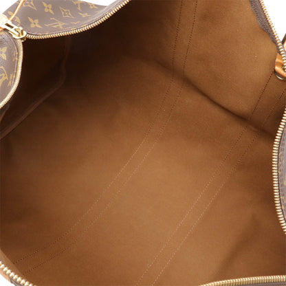 Louis Vuitton Keepall Bandoulière 55, Brown, Canvas, travel