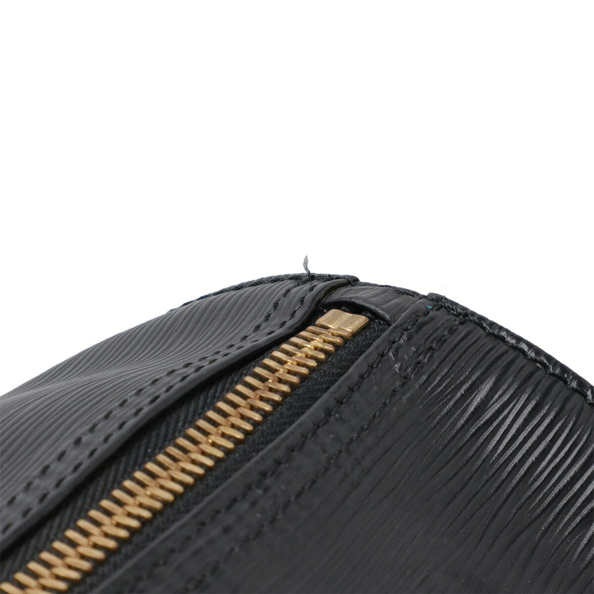 Louis Vuitton Keepall 60, Black, Leather, travel