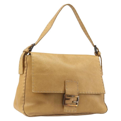 Fendi Selleria Leather, Brown, Leather, Shoulder Bag