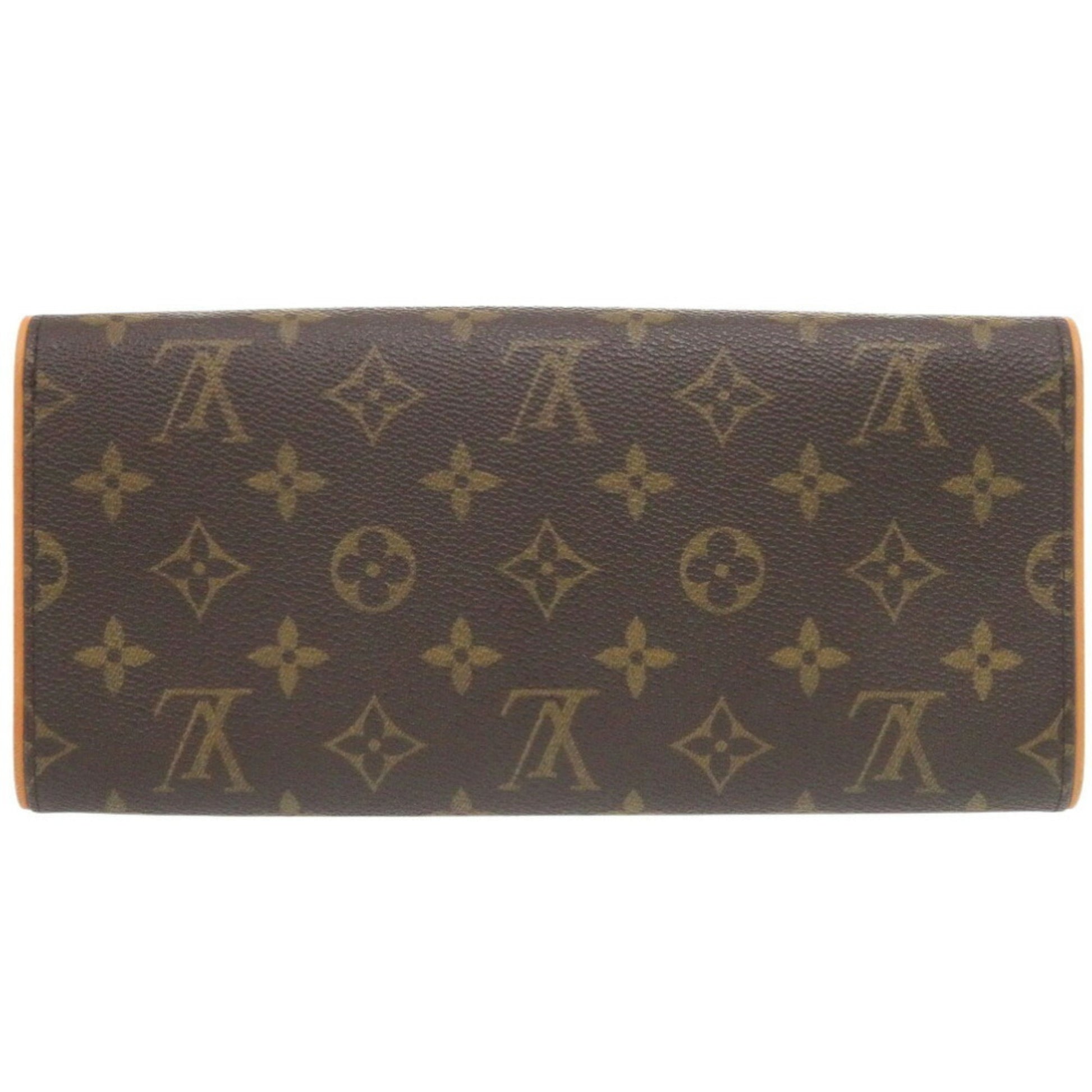 Louis Vuitton Pochette Twin GM, Brown, Canvas, shoulder