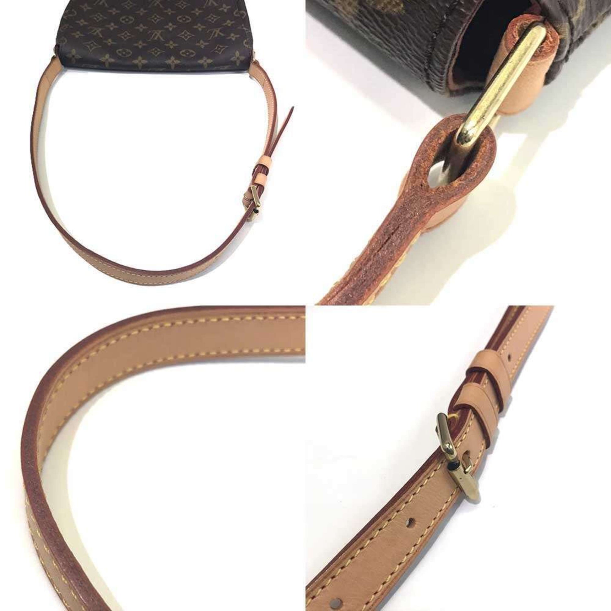 Louis Vuitton Musette Tango, Brown, Canvas, shoulder