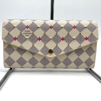 Louis Vuitton Sarah, White, Canvas, wallet