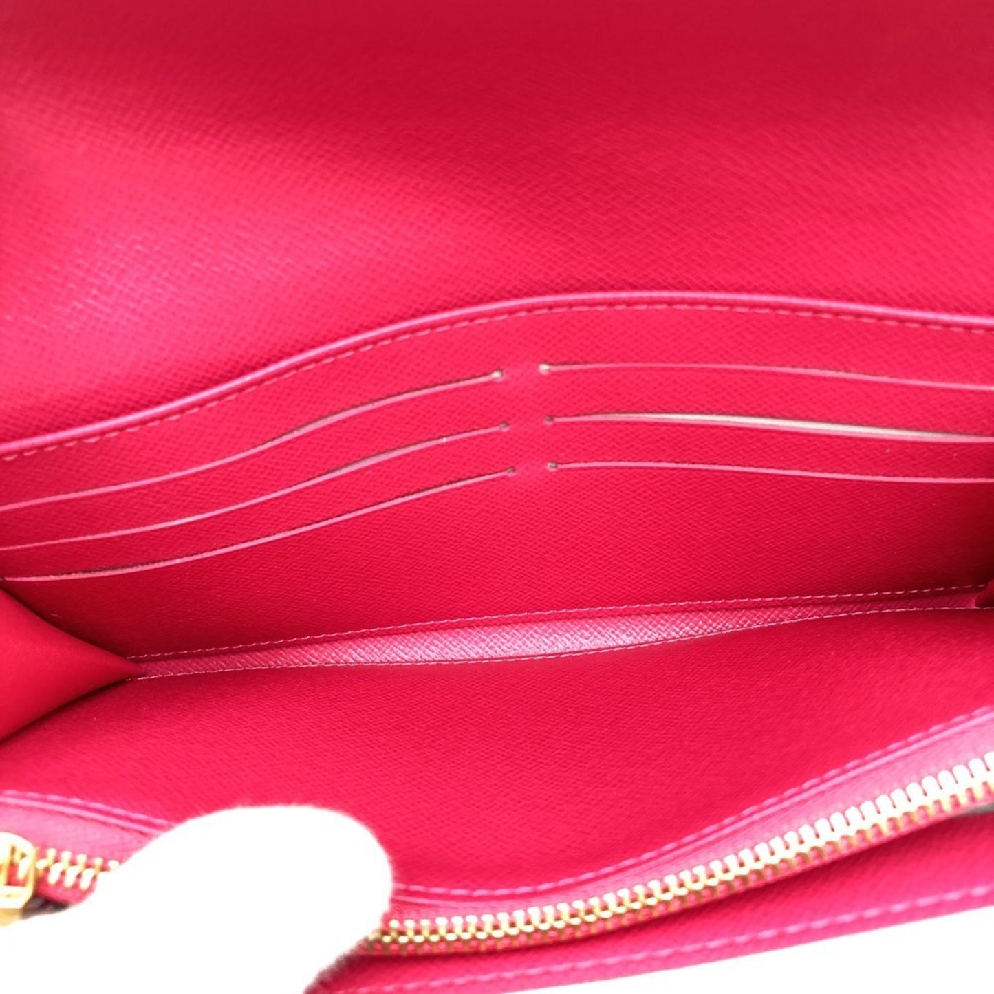Louis Vuitton Sarah, White, Canvas, wallet